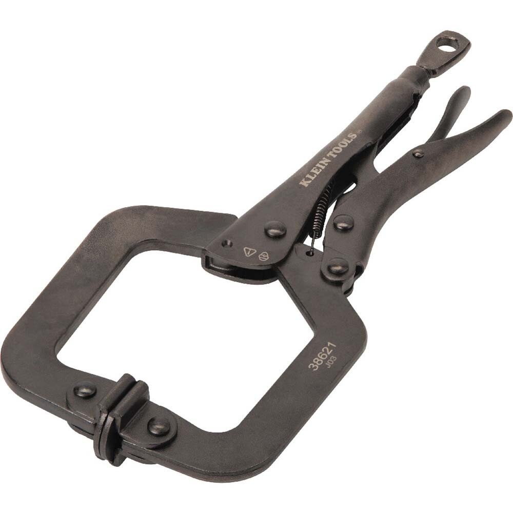 Klein 38621 C-Clamp Locking Pliers With Swivel Jaws, 9-Inch
