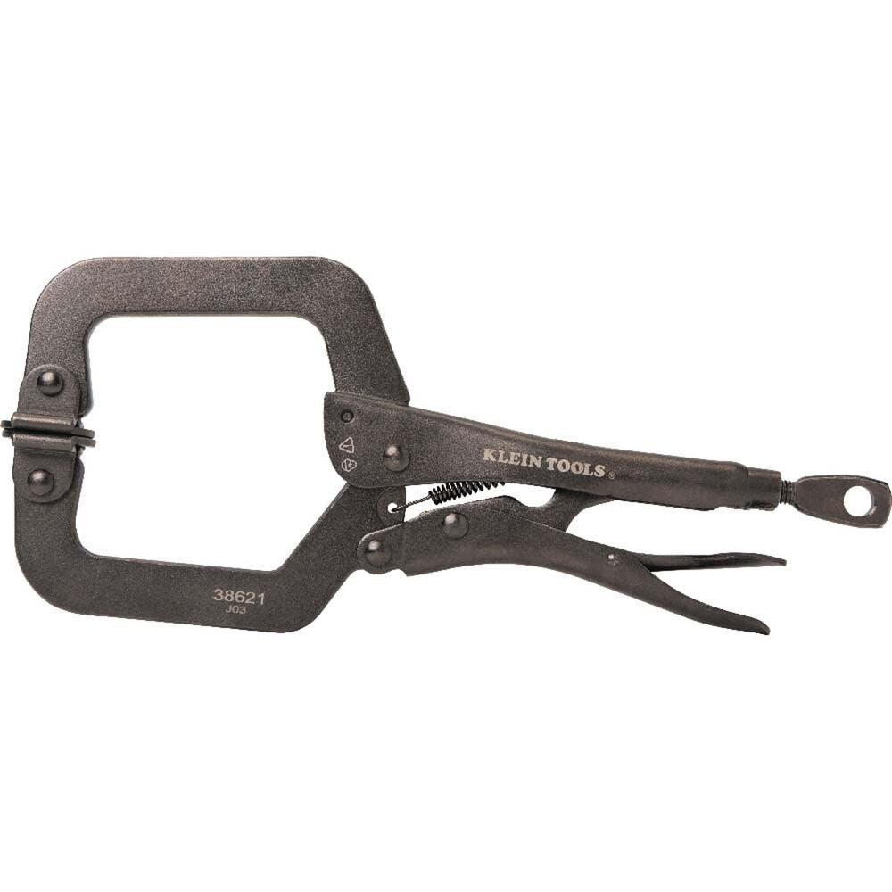 Klein 38621 C-Clamp Locking Pliers With Swivel Jaws, 9-Inch