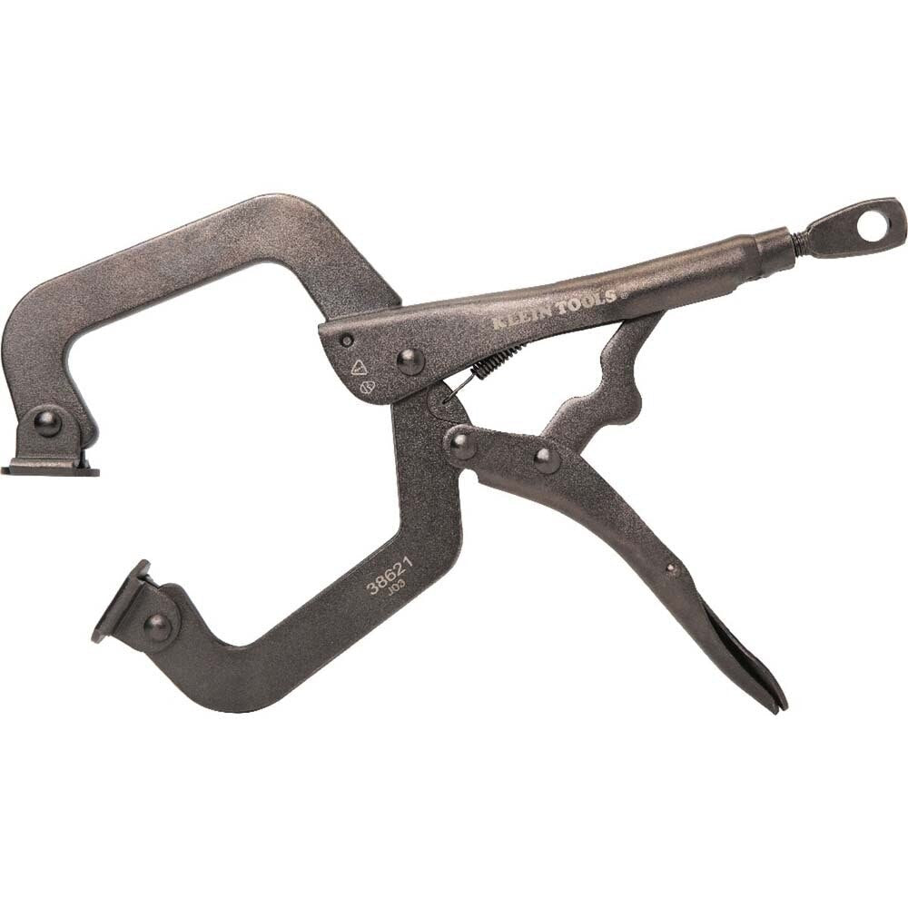 Klein 38621 C-Clamp Locking Pliers With Swivel Jaws, 9-Inch