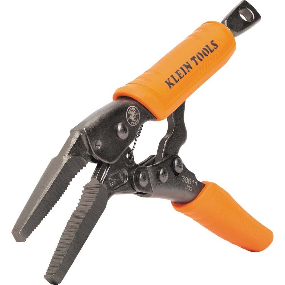 Klein 38665 Locking Pliers, Long Nose 6-Inch, Curved Jaw 7- and 10-Inch, 3-Piece