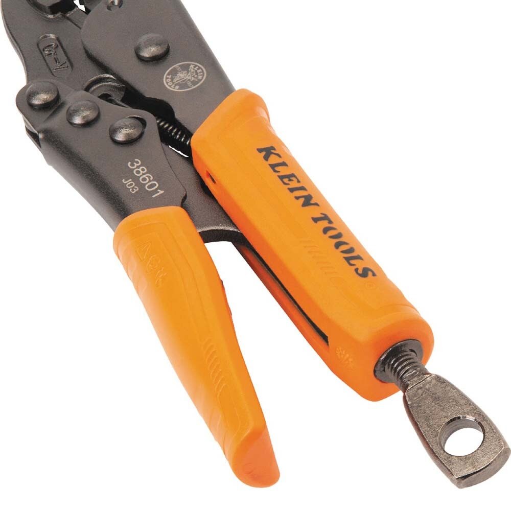 Klein 38665 Locking Pliers, Long Nose 6-Inch, Curved Jaw 7- and 10-Inch, 3-Piece