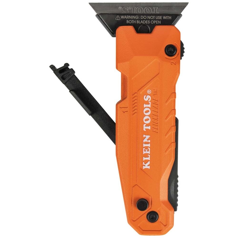 Klein 44306 FLICKBLADE 2-in-1 Utility Knife / Scraper with Blade Storage