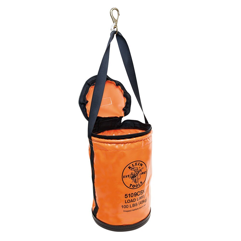 Klein 5109CSV Vinyl Top-Closing Bucket with Swivel Snap