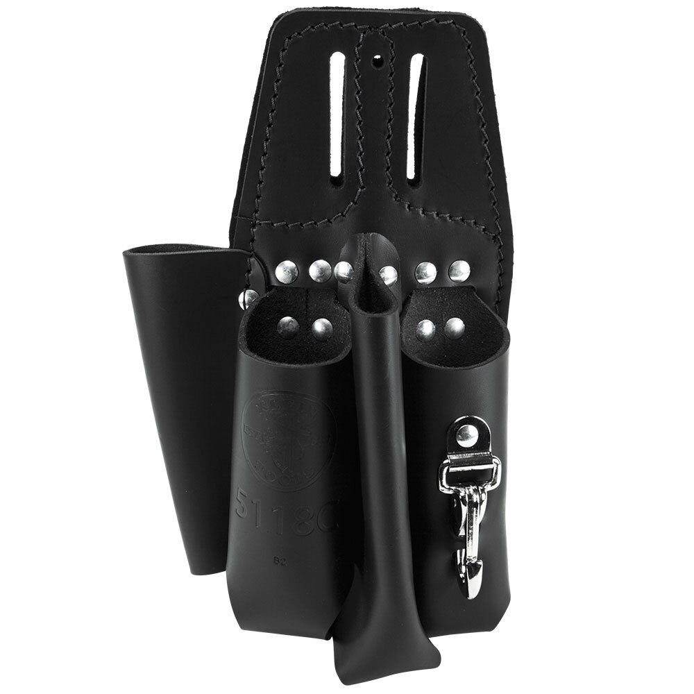 Klein Tools 5118C Black Leather Tool Pouch for Belts