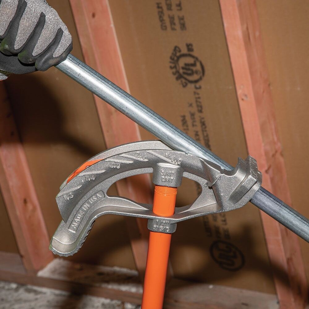 Klein 51605 Iron Conduit Bender Full Assembly, 1" EMT with Angle Setter