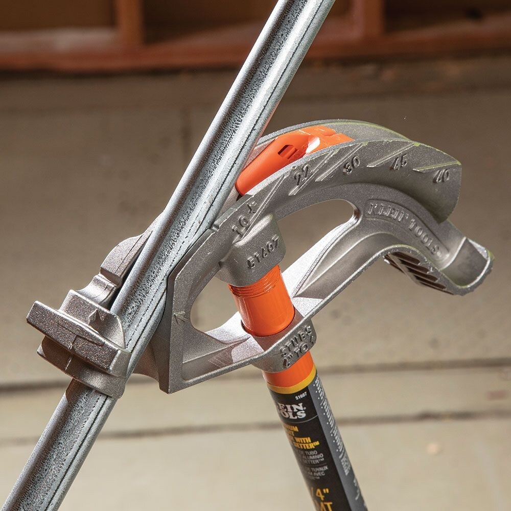 Klein 51605 Iron Conduit Bender Full Assembly, 1" EMT with Angle Setter