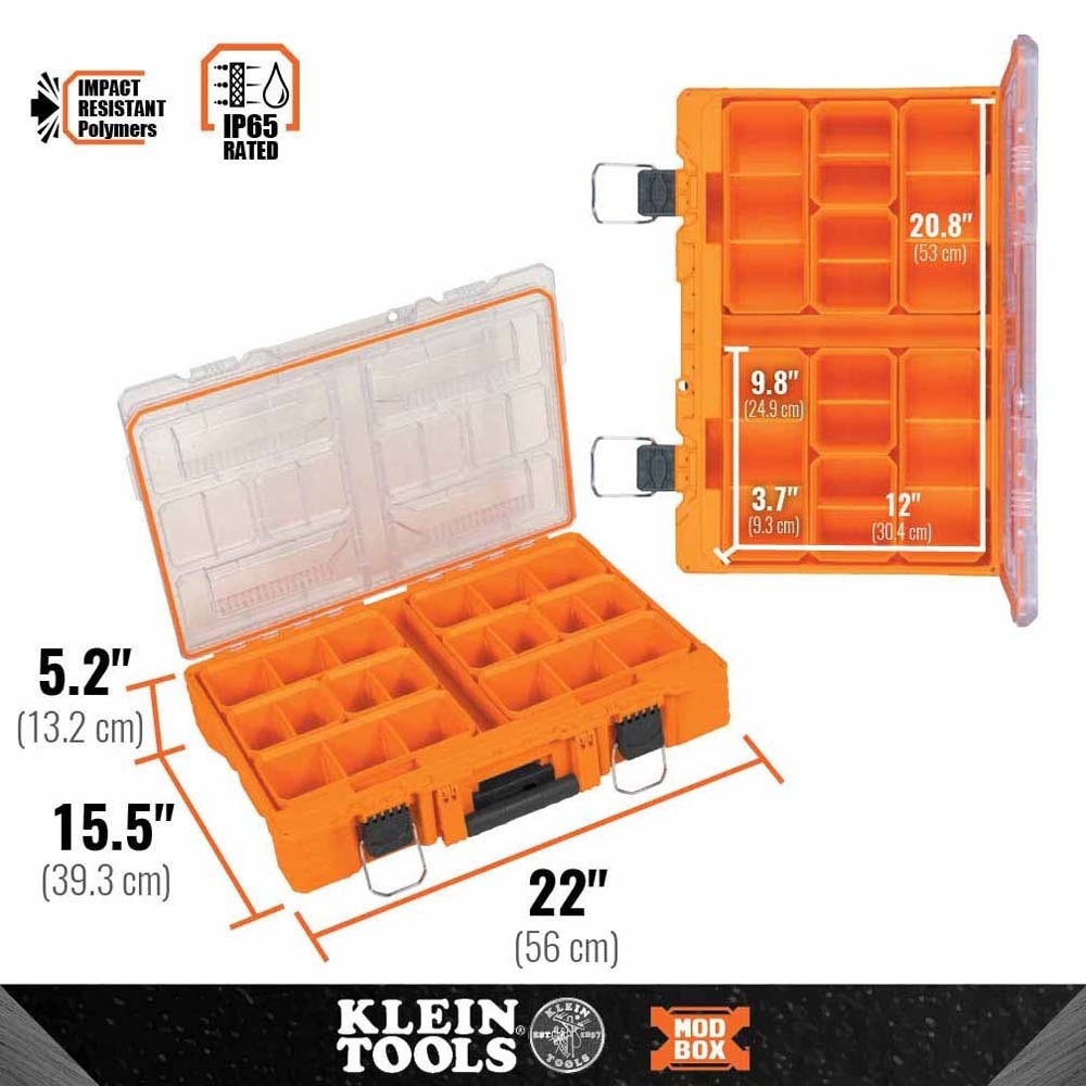 Klein 54806MB MODbox Tall Component Box, Full Width