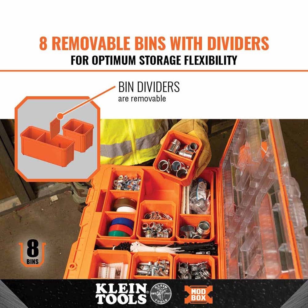 Klein 54806MB MODbox Tall Component Box, Full Width