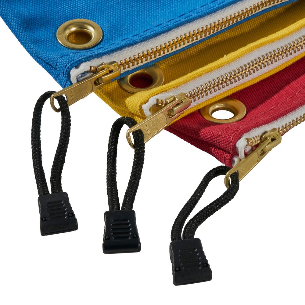 Klein 5539CPAK Assorted Canvas Zipper Bags, 3-Pack