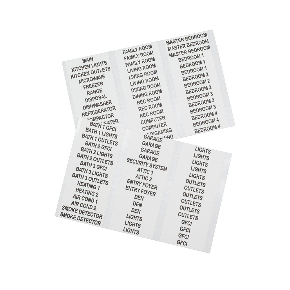 Klein 56254 Wire Markers-Household Electrical Panel