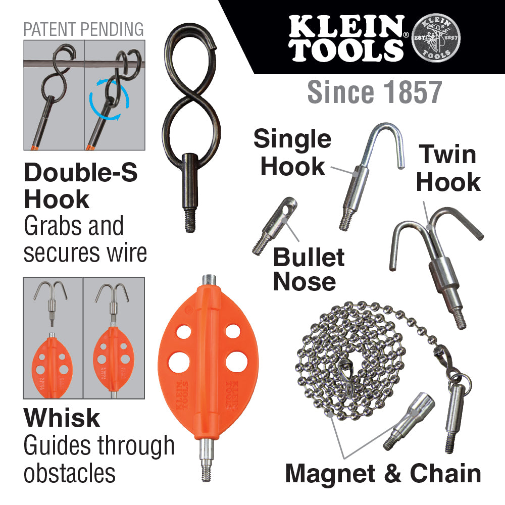 Klein 56511 Fish Rod Attachment Set, 7-Piece