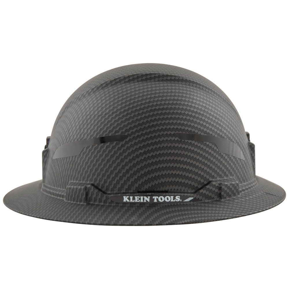 Klein 60345 Hard Hat, Premium KARBN Pattern, Non-Vented Full Brim, Class E