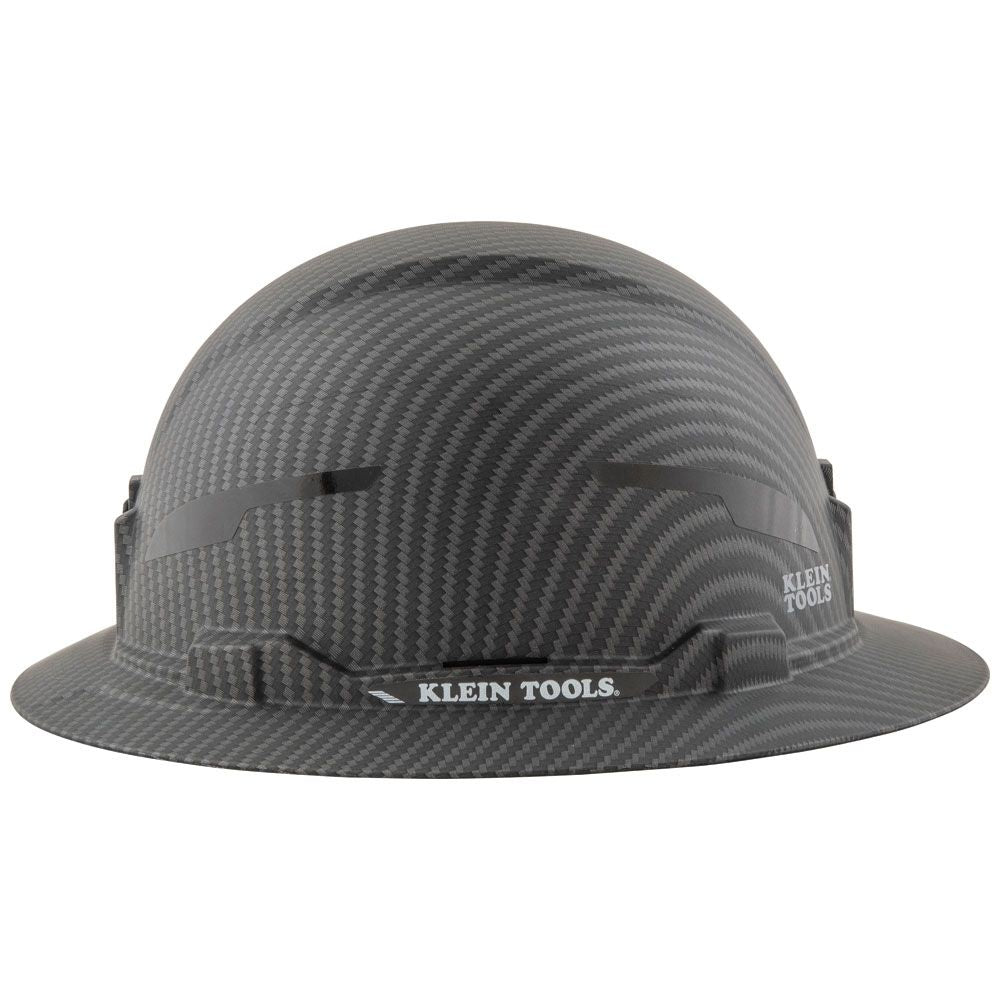 Klein 60345 Hard Hat, Premium KARBN Pattern, Non-Vented Full Brim, Class E