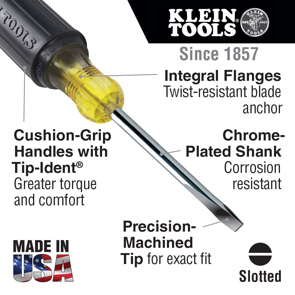 Klein Tools 606-2 1/16" Keystone Tip Mini Screwdriver, 2"