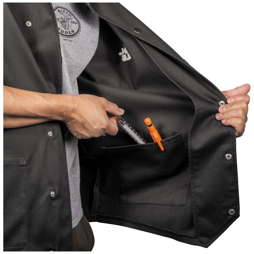 Klein 60788 Flame-Resistant Welding Jacket with Removable Welding Sleeves, Large