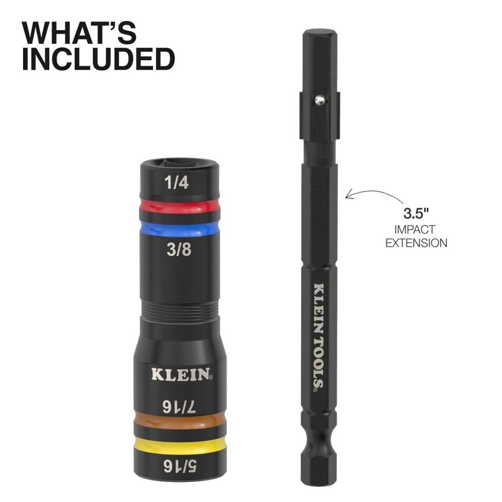 Klein 651QS Quad-4 Deep-Well Heavy-Duty Impact Flip Socket, SAE