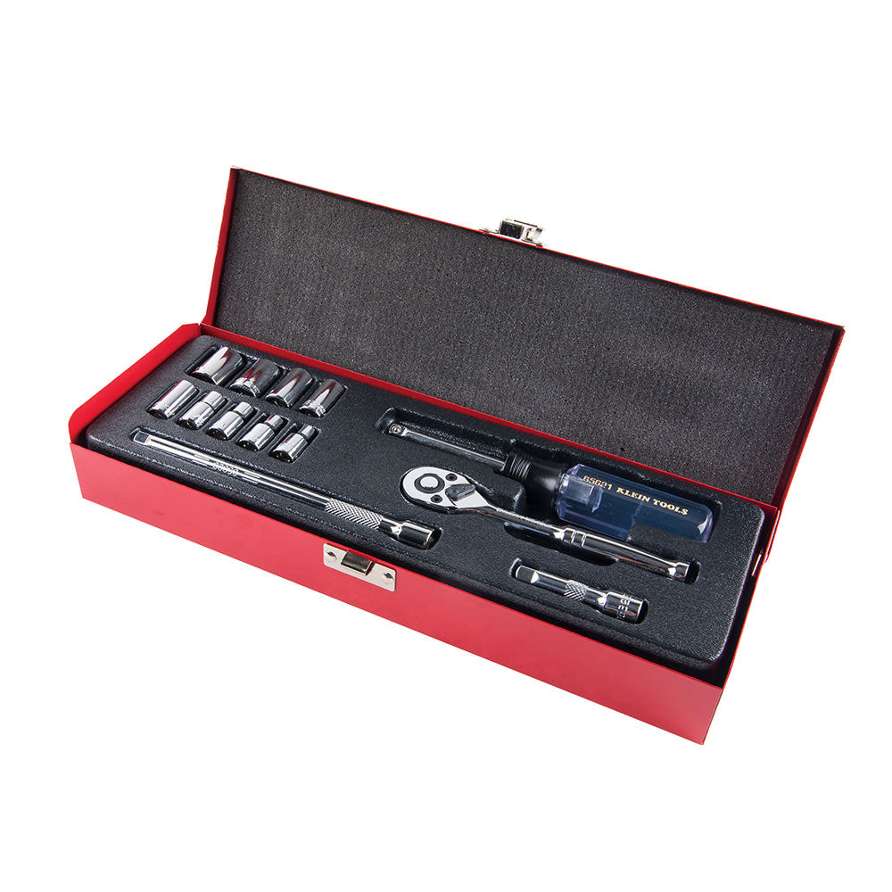 Klein Tools 65500 1/4" Drive Socket Wrench Set, 13-Piece