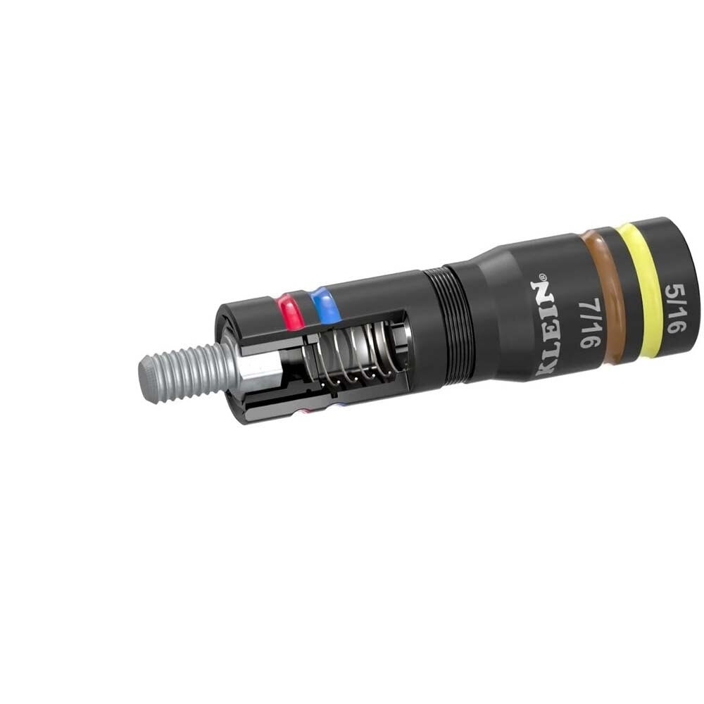 Klein 656QS KNECT Quad-24 Heavy-Duty Impact Flip Sockets, SAE and Metric, 9-Piece