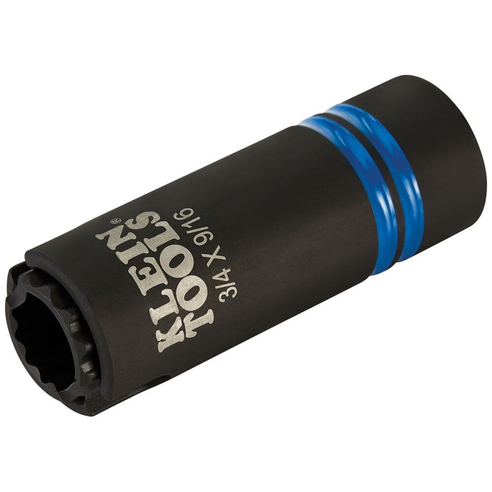 Klein 66031 3-in-1 Slotted Impact Socket, 12-Point, 3/4" and 9/16"