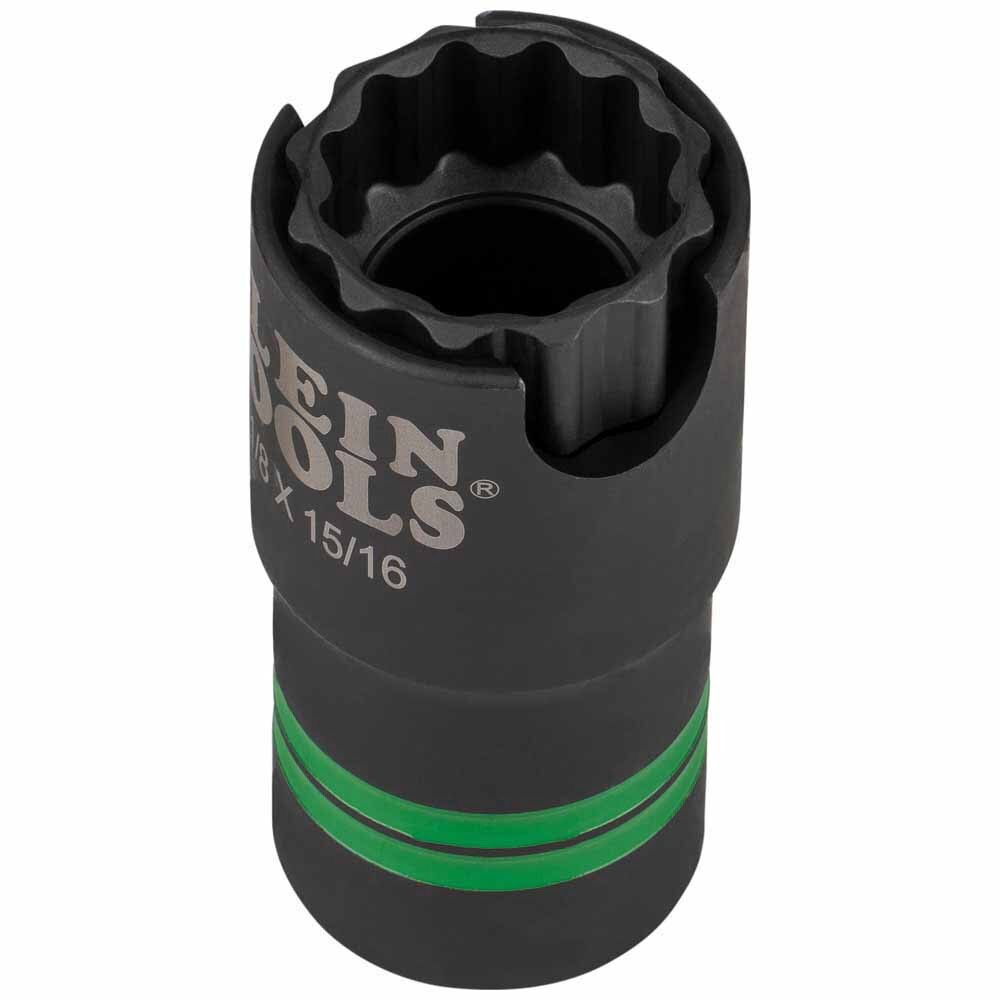 Klein 66090 2-In-1 Slotted Impact Socket Set, 12-Point, 6-Piece