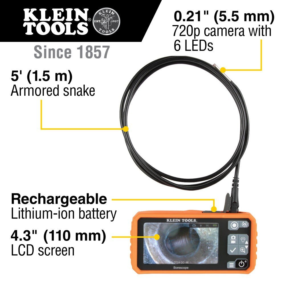 Klein 69464 Plumber's Borescope Replacement Camera