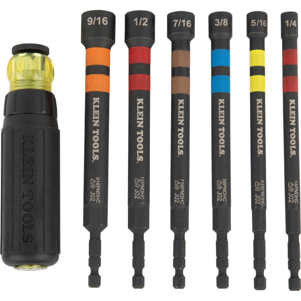 Klein 716PNDHC 7/16" Hollow Magnetic Color-Coded Power Nut Driver