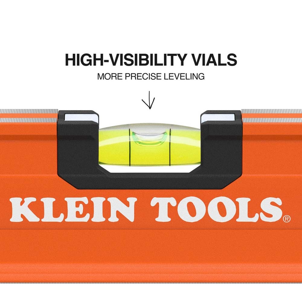 Klein 93524 Box Beam Level, 3 Vial, 24-Inch