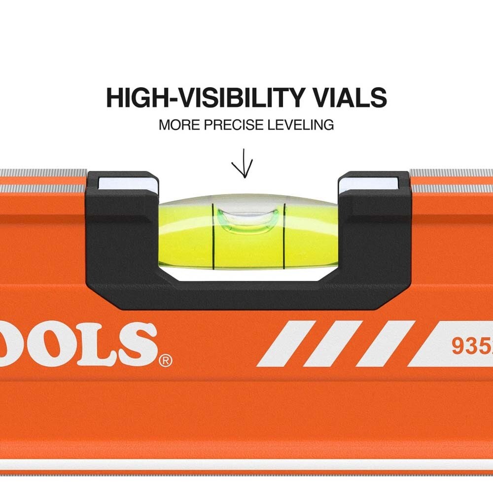 Klein 93548MAG Magnetic Box Beam Level, 3 Vial, 48-Inch