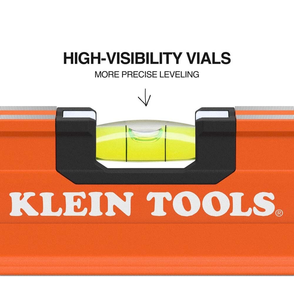 Klein 93548 Box Beam Level, 3 Vial, 48-Inch