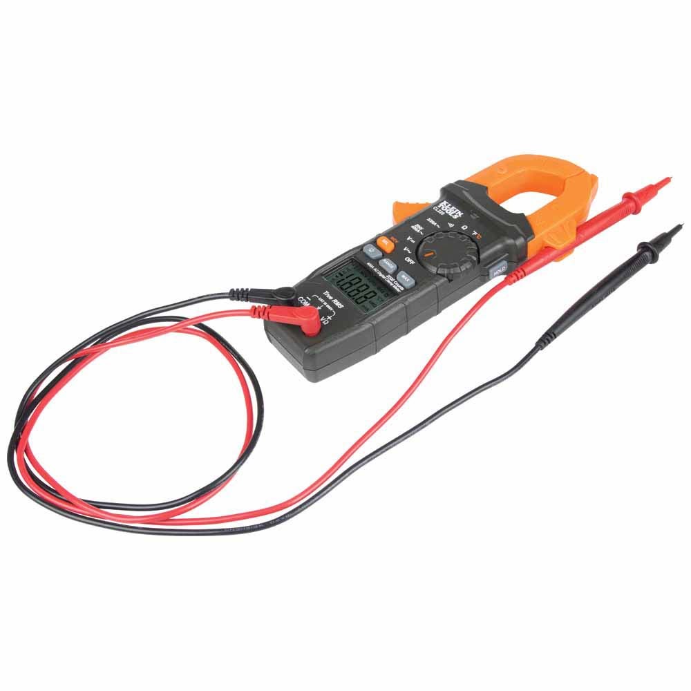 Klein CL220 Digital Clamp Meter, AC Auto-Ranging 400 Amp with Temp