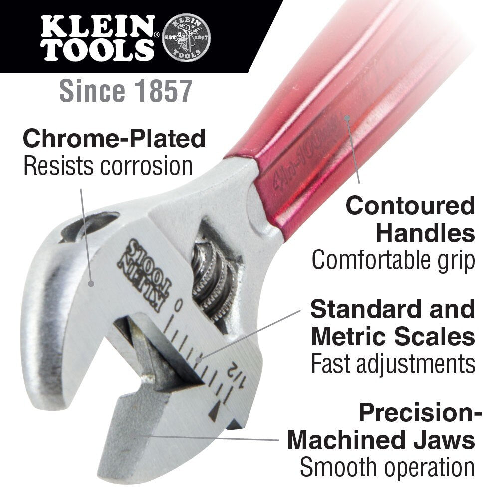 Klein Tools D507-10 Adjustable Wrench Extra Capacity, 10"