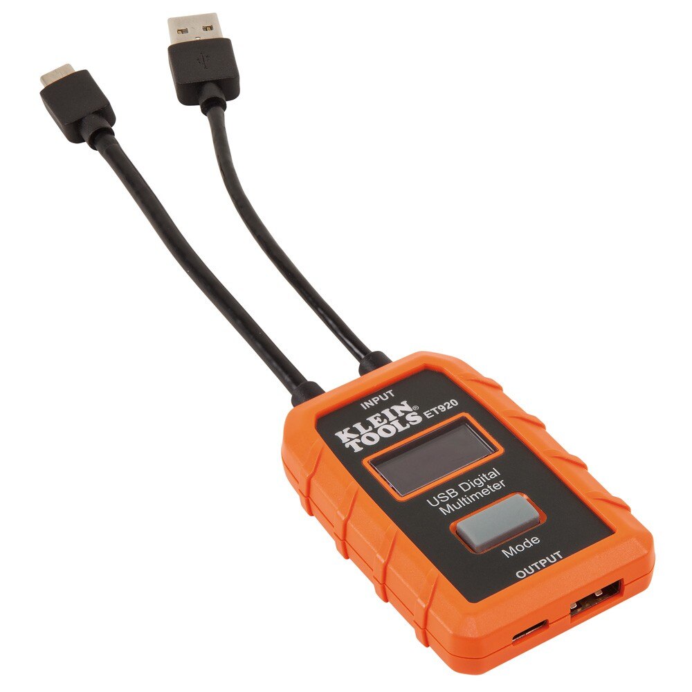 Klein ET920 USB Digital Meter, USB-A  and USB-C