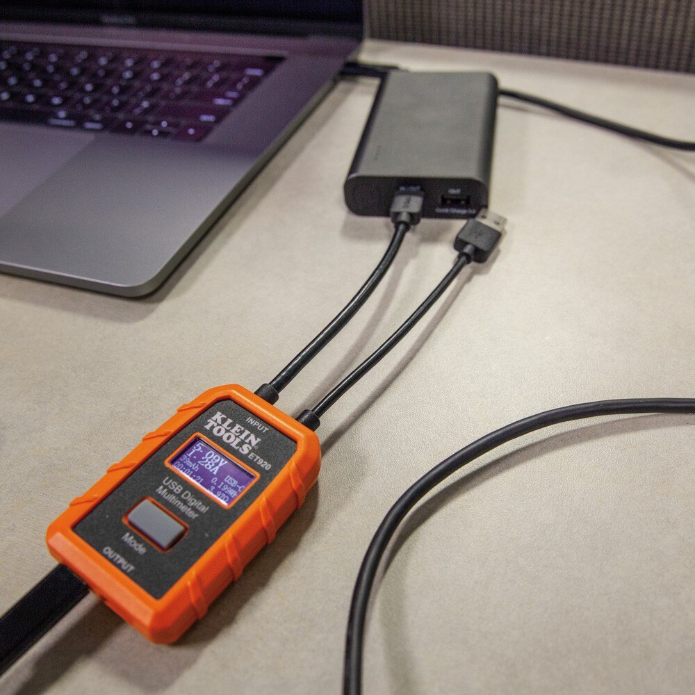 Klein ET920 USB Digital Meter, USB-A  and USB-C