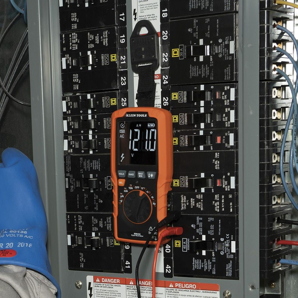 Klein MM450 Slim Digital Multimeter, TRMS Auto-Ranging, 600V, Temp
