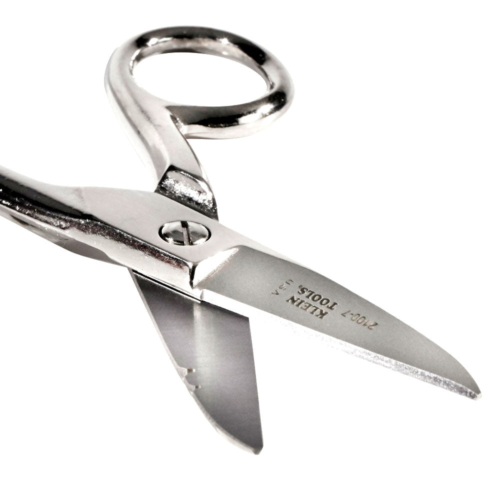 Klein 2100-7 Electrician's Scissors, Nickel Plated