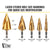 Klein 25960 Step Drill Bit, Spiral Double-Fluted, 7/8" to 1-3/8", VACO