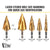 Klein 25961 Step Drill Bit, Spiral Double-Fluted, 7/8" to 1-1/8", VACO