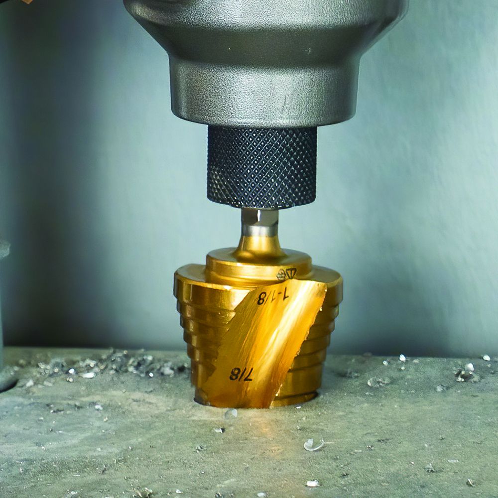 Klein 25961 Step Drill Bit, Spiral Double-Fluted, 7/8" to 1-1/8", VACO