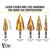 Klein 25963 Step Drill Bit, Spiral Double-Fluted, 1/4" to 3/4", VACO