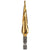 Klein 25964 Step Drill Bit, Spiral Double-Fluted, 1/8" to 1/2", VACO