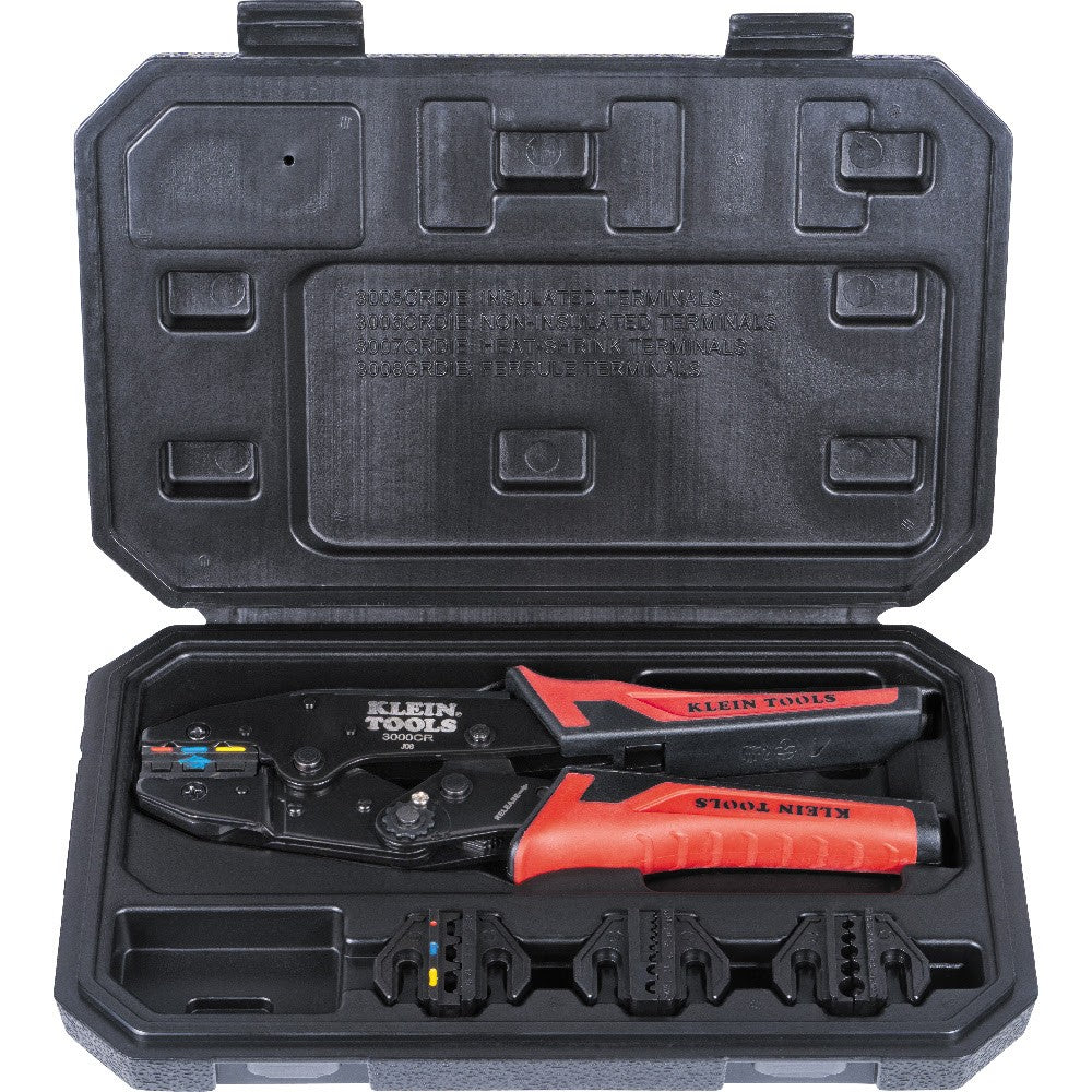 Klein 3000CRKIT Ratcheting Crimper Set, 10-22 AWG Terminals