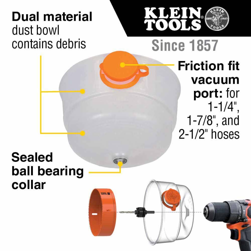 Klein 31101 Collapsible Hole Saw Dust Bowl
