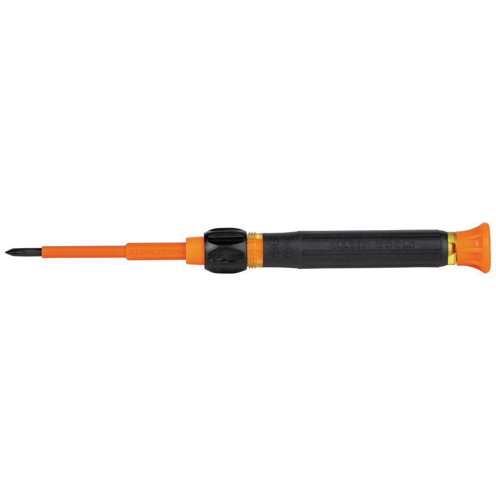 Klein 32581INS 2-in-1 Insulated Electronics Screwdriver, Phillips, Slotted Bits