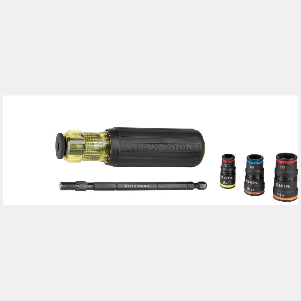 Klein 32910 7-in-1 Impact Rated Flip Socket Set with Handle