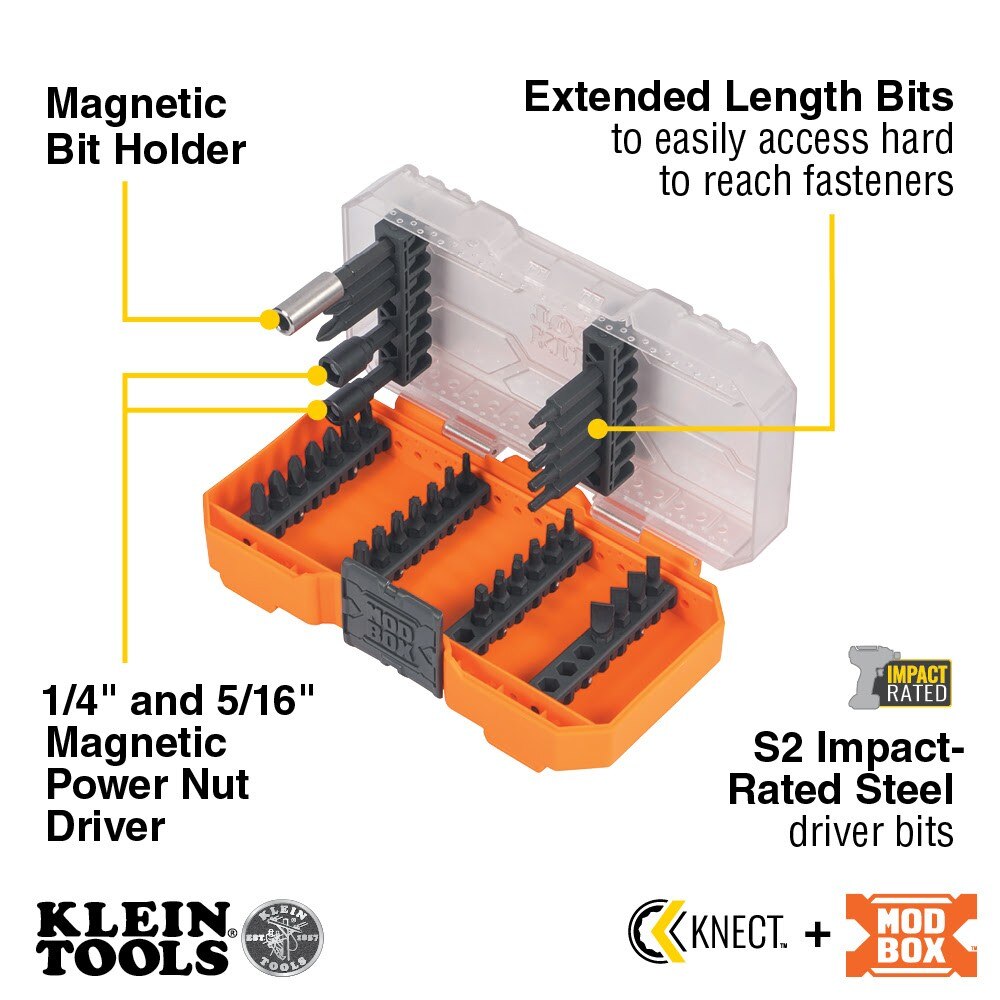 Klein 33800 Impact Driver Bit Set, 35-Piece