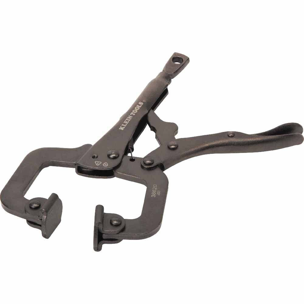 Klein 38620 C-Clamp Locking Pliers With Swivel Jaws, 6"