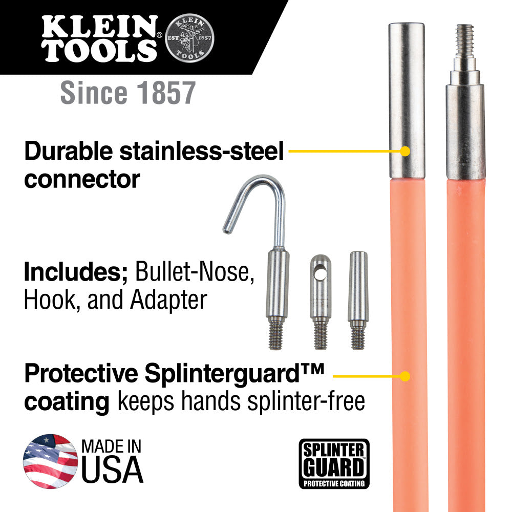 Klein 50103 Lo-Flex Glow Fish Rod, 10-Foot
