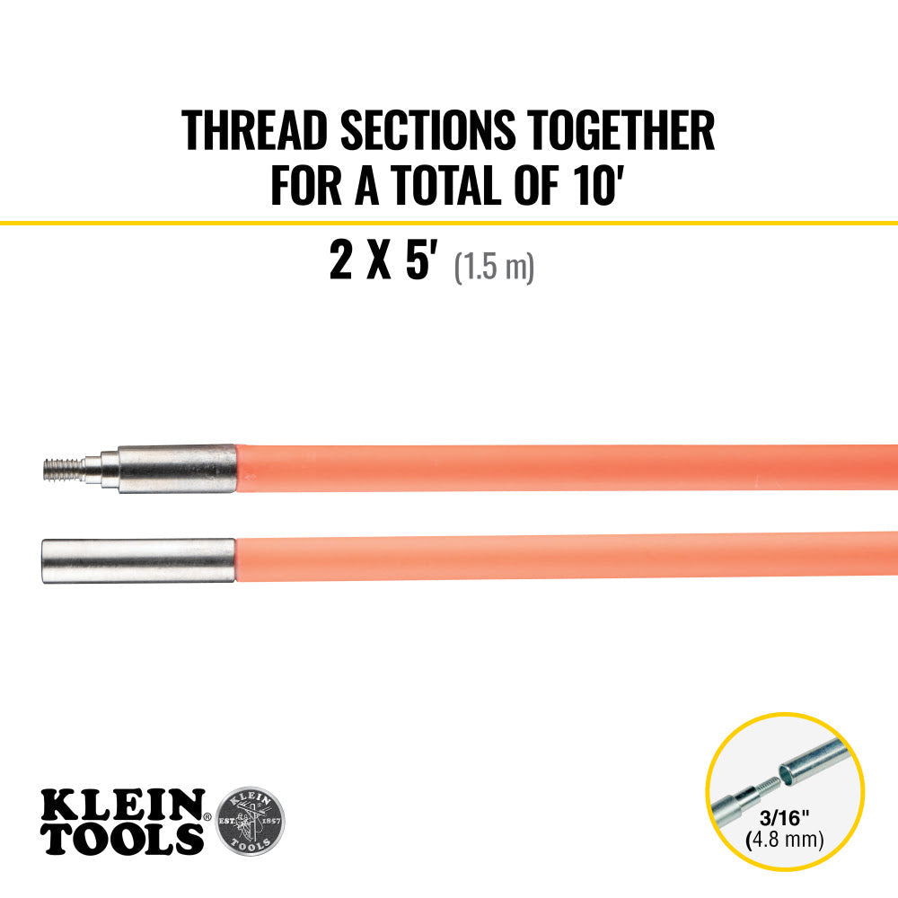 Klein 50103 Lo-Flex Glow Fish Rod, 10-Foot