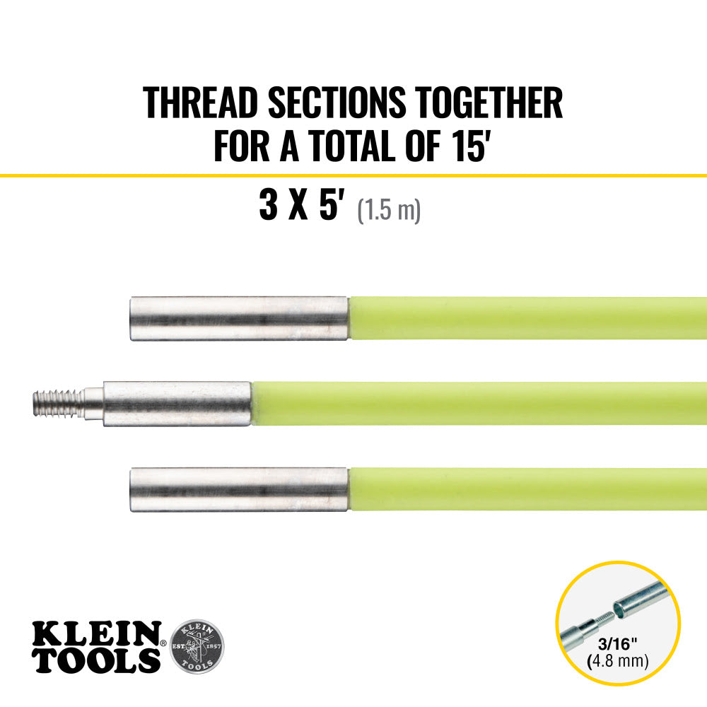 Klein 50152 Mid Flex Glow Rod, 15-Foot