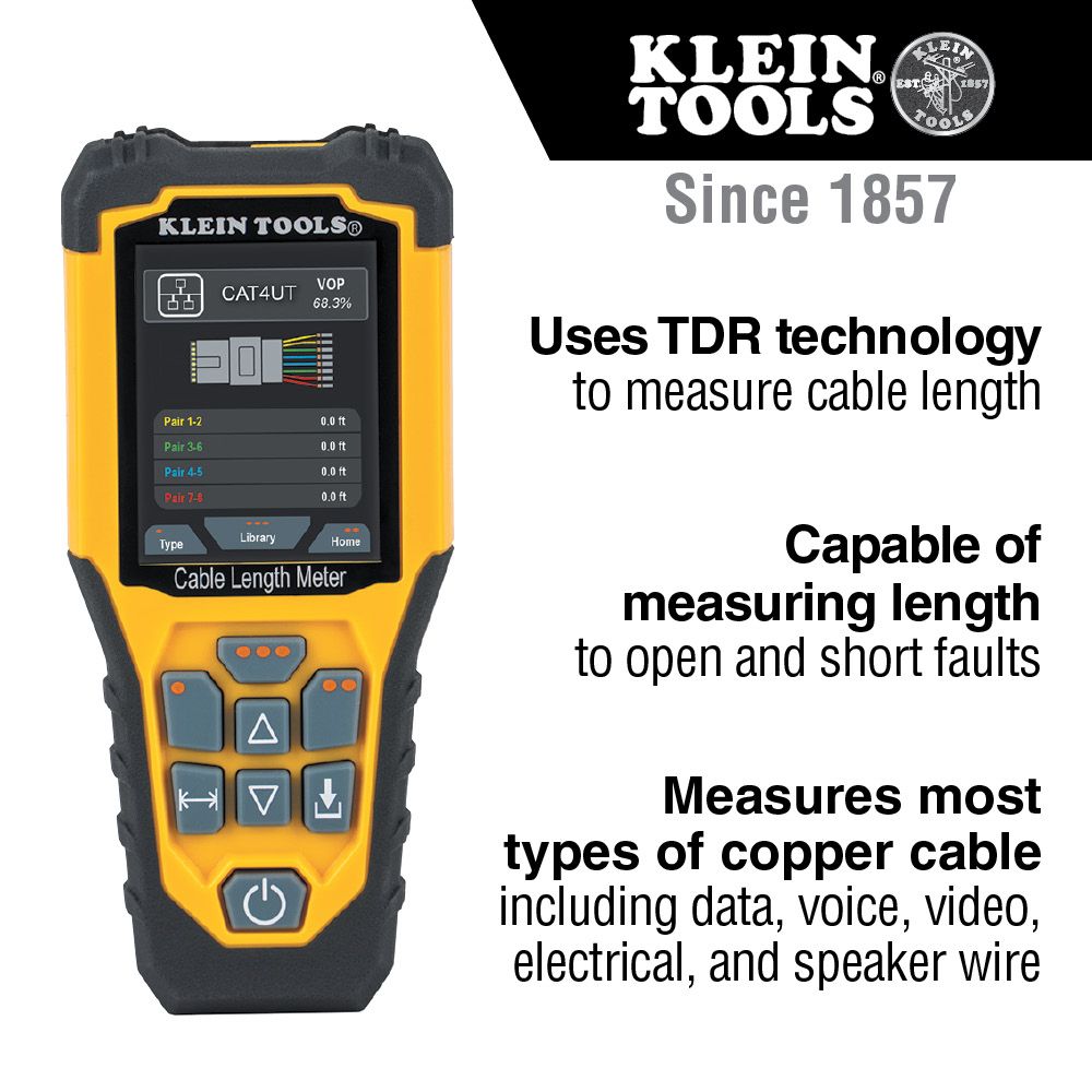 Klein 501915 TDR Cable Length Meter